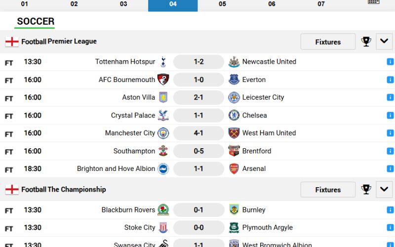 Livescore của Keonhacai được tích hợp trên web và cả app